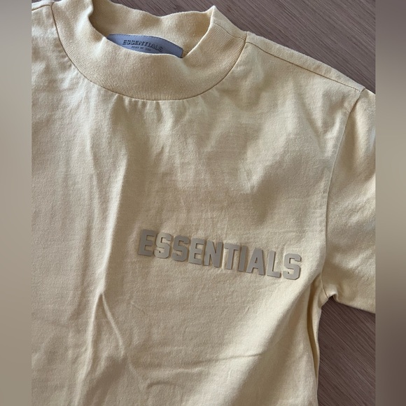 Essentials Women's Athletic Shorts and Tee in Pale Yellow - Picture 5 of 14